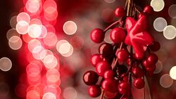 New Year's background. Christmas toys on the background of a New Year's garland. Stock Footage