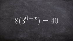 Solving an exponential equation with multiple steps Instructional Video