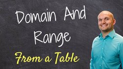 Determining the domain and range from a table of values - Free Math Help Instructional Video