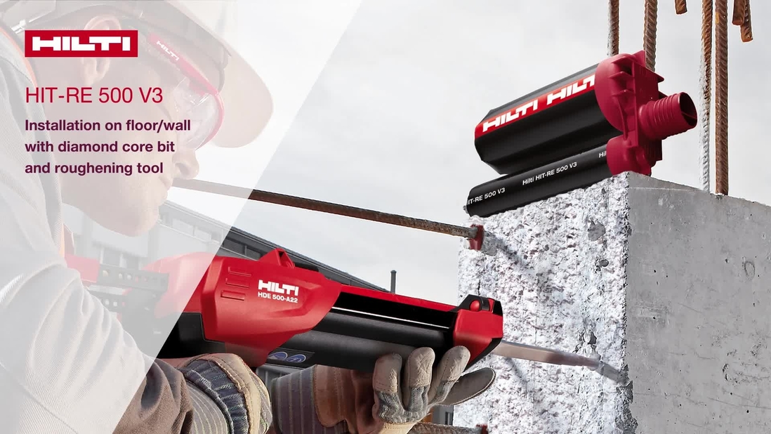 HOW TO: Hilti HIT-RE 500 V3 : Installation on floor/wall with