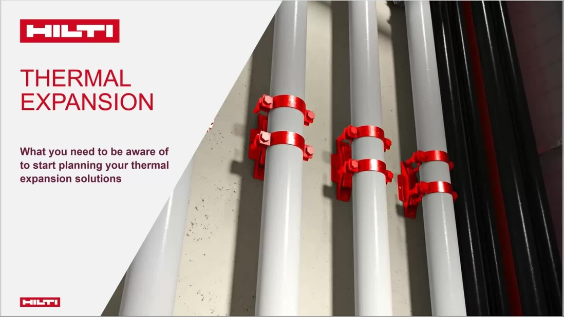 How Hilti can support you with your thermal expansion solution...
