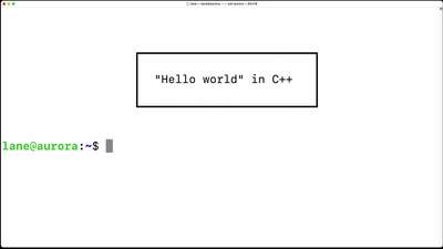 Hello world in C++ - University of Alaska Fairbanks