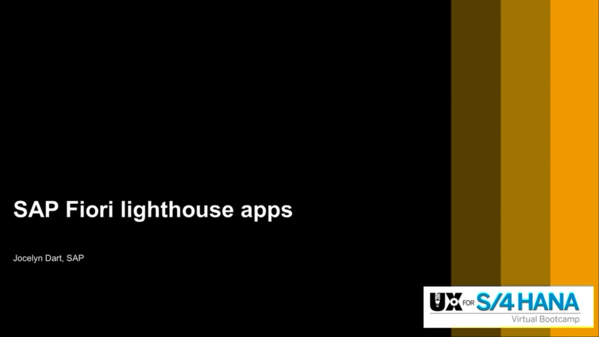 SAP Video - UX for S/4HANA enablement - Fiori Lighthouse apps