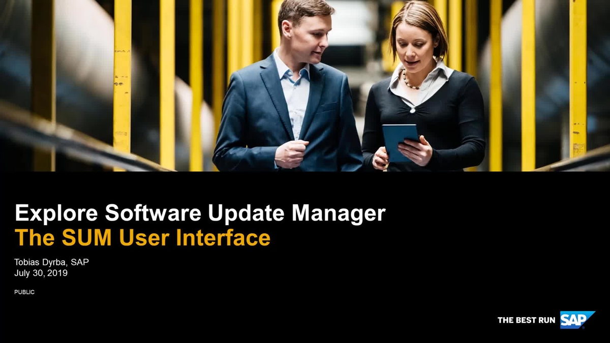 SAP Video - Explore SUM User Interface