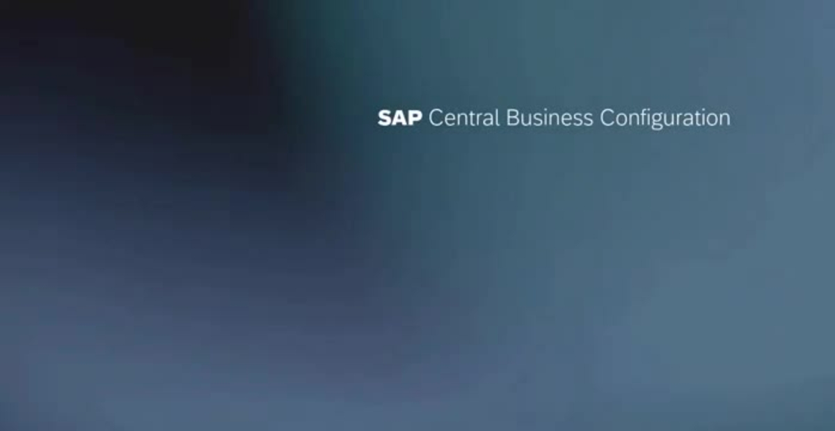 SAP Central Business Configuration – Getting Started with Project ...