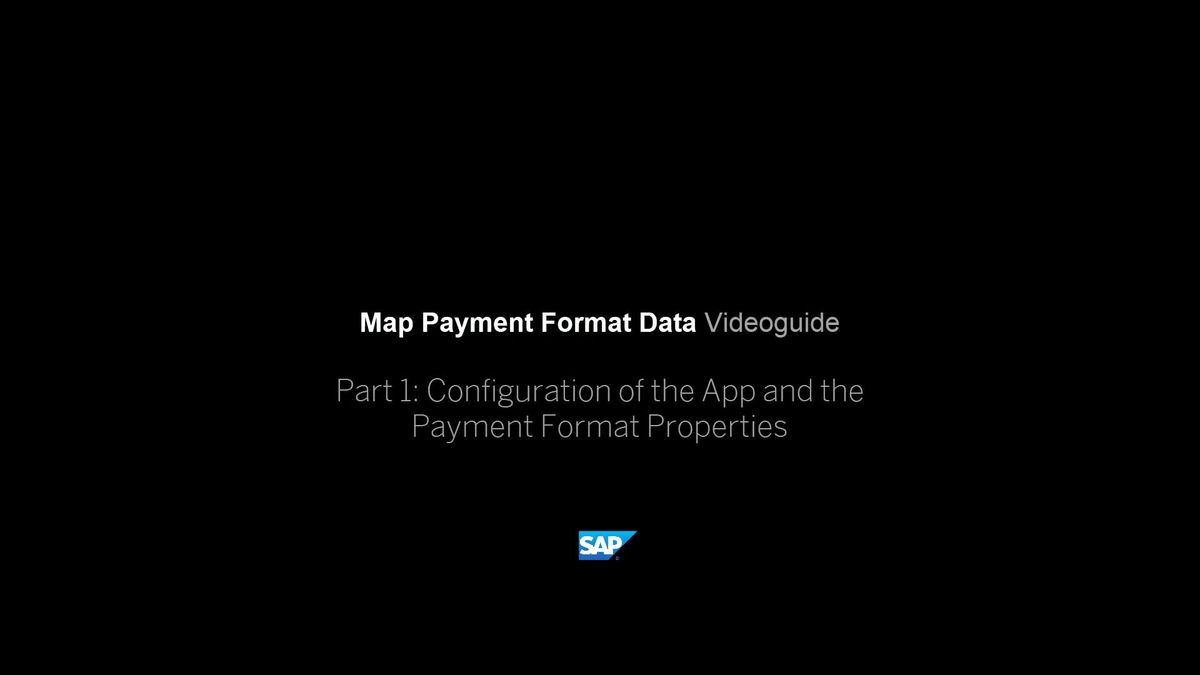 SAP Video - MPFD Part 1 - The configuration of the app and Format ...
