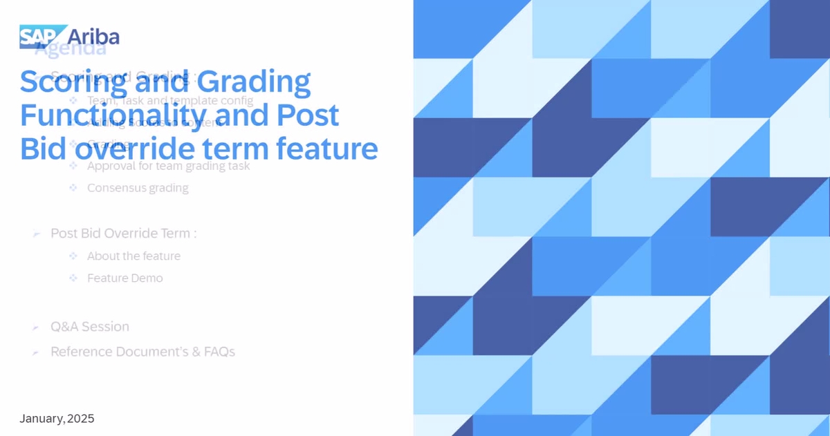 SAP Video - Scoring and Grading Functionality and Post-Bid Override ...