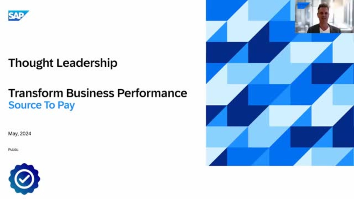 Sap video transform business performance with sap source to pay