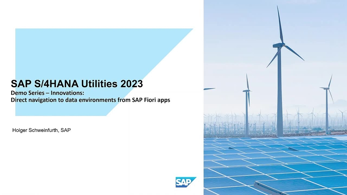 SAP Video - SAP S/4HANA Utilities 2023: Innovations