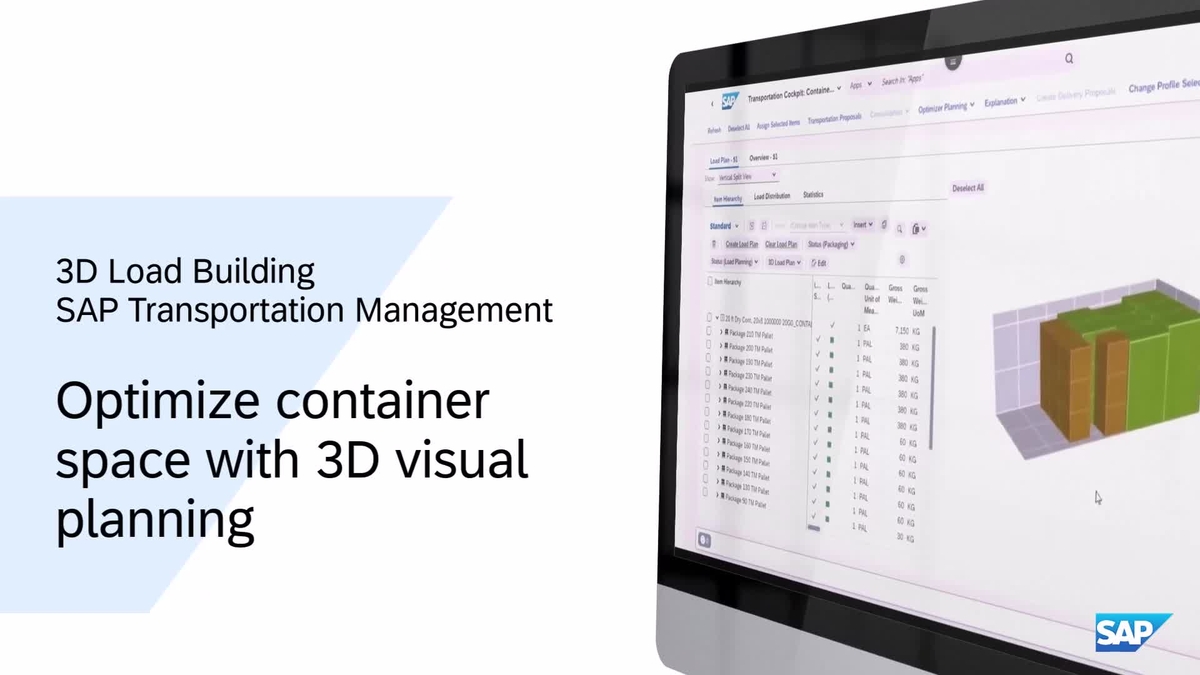 SAP Video - 3D Load Building with SAP Transportation Management