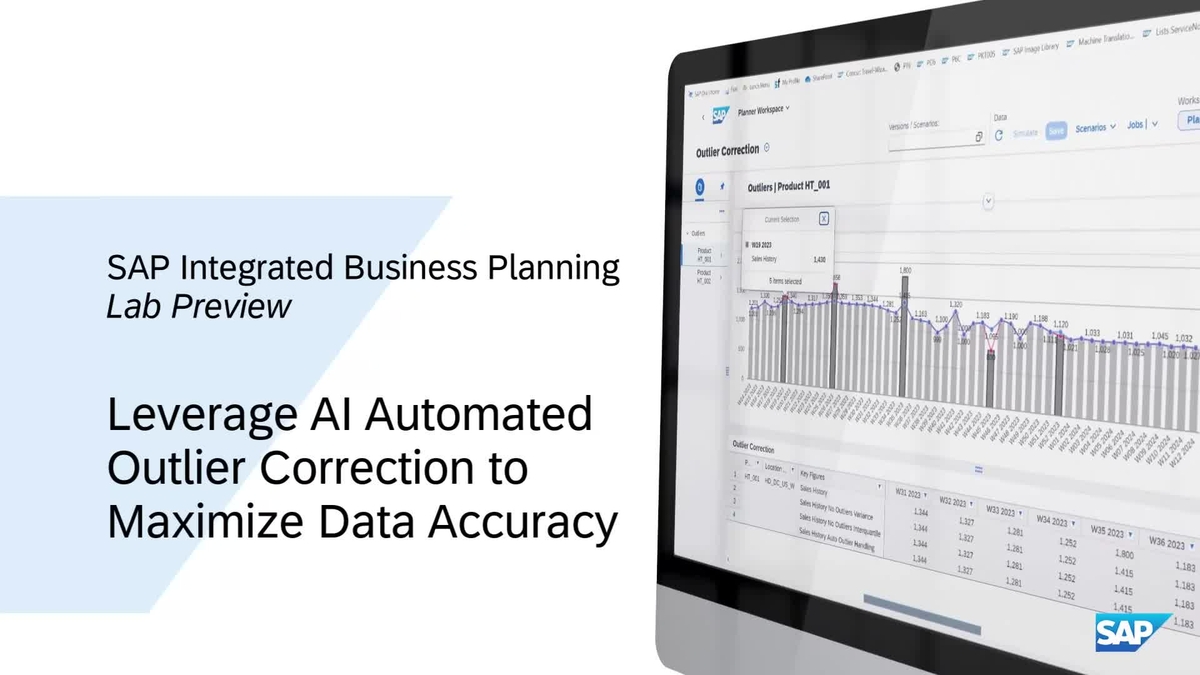 SAP Video - AI Automated Outlier Detection and Correction with SAP Integrated Business Planning
