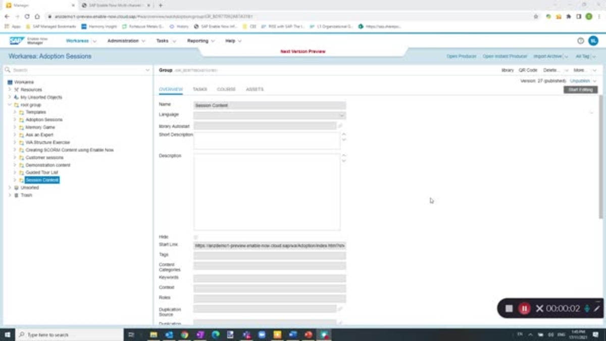 SAP Enable Now Reporting Drill Down Capability Overview