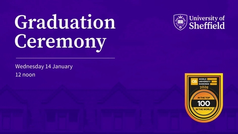Thumbnail for Wednesday 14 January 2026 12noon Graduation 