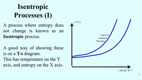 Thumbnail for entry 11c Second law processes and the T-s diagram