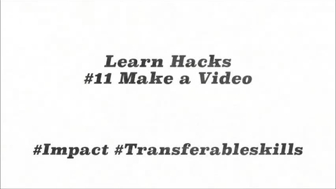 Thumbnail for entry ScHARR Learn Hacks #11 Make a video