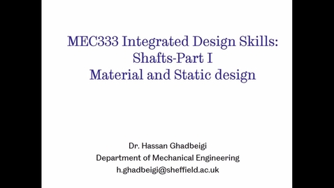 Thumbnail for entry MEC333-Shafts part 1