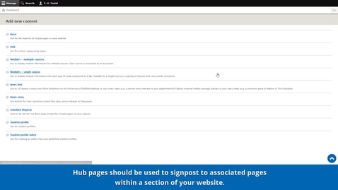 Thumbnail for New CMS Training | Core knowledge | Hub Content type