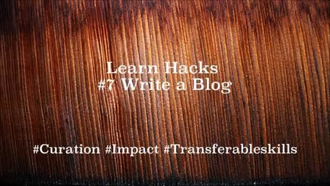 Thumbnail for ScHARR Learn Hacks #7 Write a blog