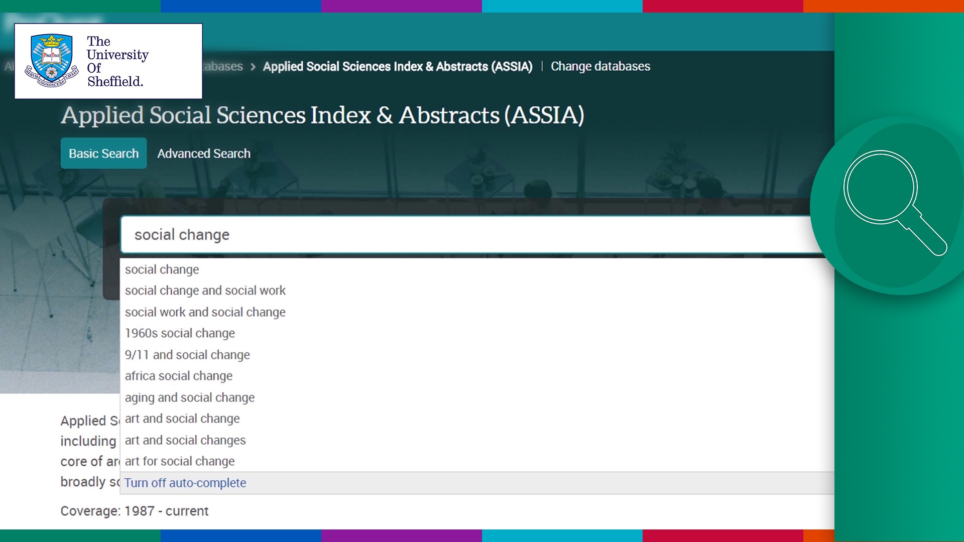 Assia Via Proquest Databases The University Library The University Of Sheffield