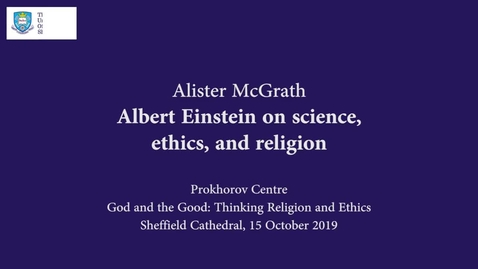 Thumbnail for entry Alister McGrath delivers Prokhorov - God and the Good Lecture