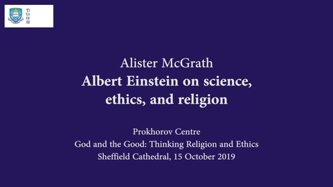 Thumbnail for Alister McGrath delivers Prokhorov - God and the Good Lecture