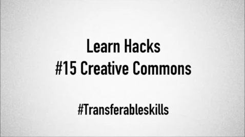 Thumbnail for entry ScHARR Learn Hacks #15 Creative Commons