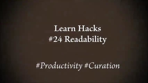 Thumbnail for entry ScHARR Learn Hacks #24 Readability