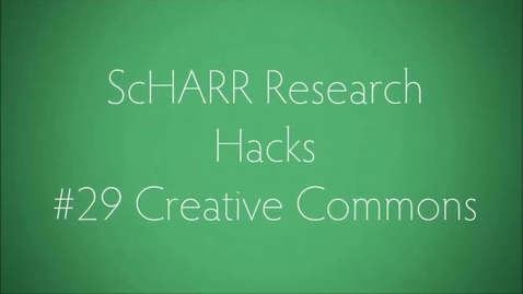 Thumbnail for entry ScHARR Research Hacks #29 Creative Commons Search