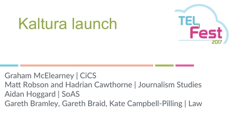 Thumbnail for Kaltura Launch - Graham McElearney et. al.