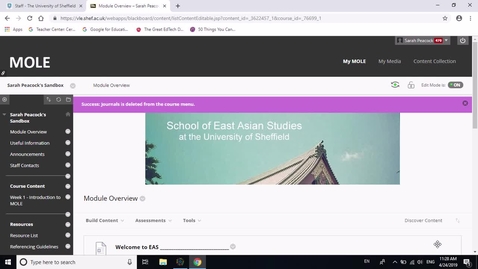Thumbnail for Using Announcements in MOLE