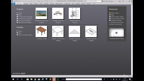 Thumbnail for 2018 Revit Exercise 1 Video 2