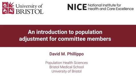 Thumbnail for An introduction to population adjustment for committee members