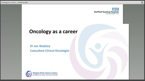 Thumbnail for Careers: J Wadsley. Oncology