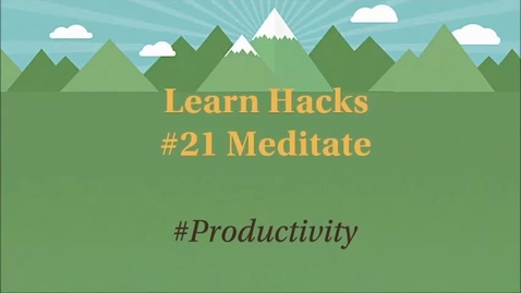 Thumbnail for entry ScHARR Learn Hacks #21 Meditate