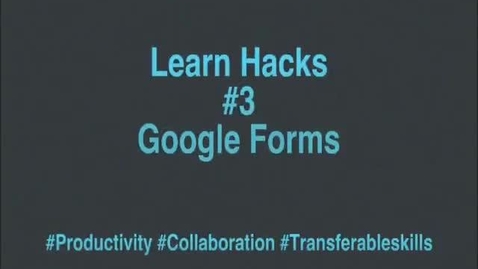 Thumbnail for ScHARR Learn Hacks #3 Google Forms