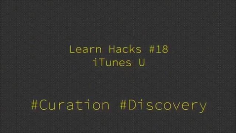 Thumbnail for entry ScHARR Learn Hacks #18 iTunesu