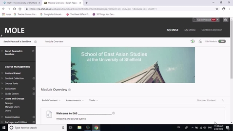Thumbnail for entry Creating Groups in Blackboard