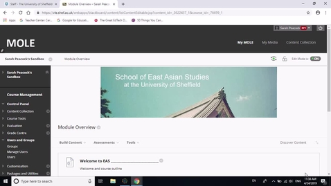 Thumbnail for Creating Groups in Blackboard
