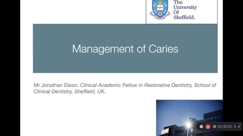 Thumbnail for entry Management of Caries
