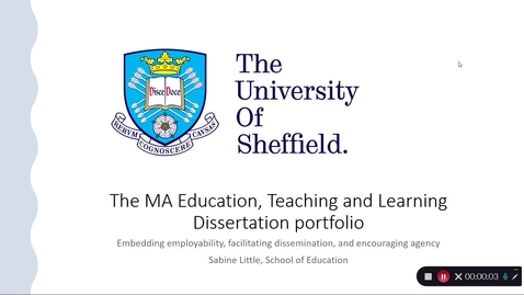 Thumbnail for entry The MA Education, Teaching and Learning Dissertation Portfolio