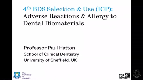Thumbnail for Adverse Reactions to Dental Materials - Quiz