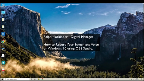 Thumbnail for Recording Your Screen and Voice Using Windows 10