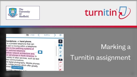Thumbnail for How to mark a Turnitin assignment (new version)