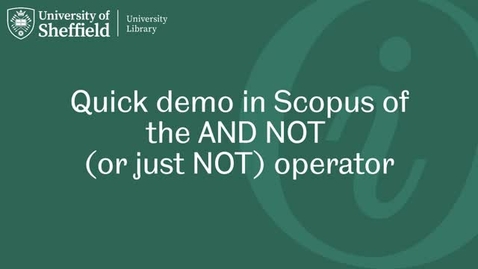 Thumbnail for AND NOT operator (Scopus)