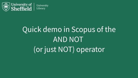 Thumbnail for AND NOT operator (Scopus)
