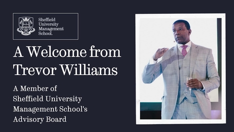 Thumbnail for entry Trevor Williams' Welcome Speech