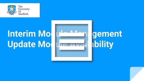 Thumbnail for entry IMM Module Availability