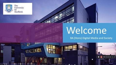 Thumbnail for BA Digital Media and Society Pre-Offer Open Day talk 2021
