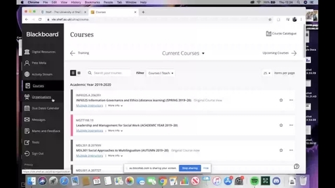 Thumbnail for Blackboard First Steps - how to get started getting your course online