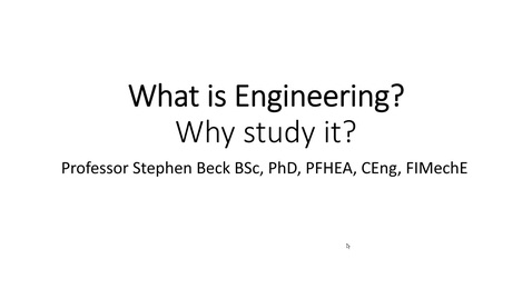 Thumbnail for entry What is Engineering? Why study it?